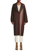 Wool-Blend Colorblock Longline Coat