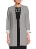 Rolled Cuff Open-Front Jacket