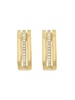 14K Yellow Gold & 0.09 TCW Diamond Huggie Earrings