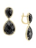 14K Yellow Gold, Onyx & Diamond Drop Earrings