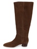 Ramona Suede Block Heel Calf Boots