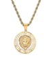 18K Goldplated & Simulated Diamond Lion Pendant Necklace