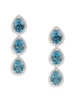 14K White Gold, London Blue Topaz & Diamond Drop Earrings
