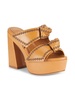 119MM Knot Strap Leather Sandals