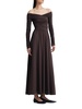Charlotte Off-The-Shoulder Ruched Maxi Dress
