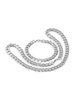 Stainless Steel 2-Piece Chain-Link Bracelet & Necklace Set