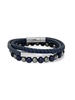 2-Piece Leather & Beaded Bracelet Set