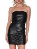 Elyssa Stretch Lambskin Leather Minidress
