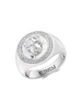 Sterling Silver, Howlite & White Topaz Ring