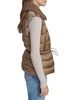 Faux-Shearling Double-Breasted Puffer Vest