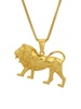18K Goldplated Stainless Steel Lion Pendant Necklace