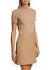 Tweed & Knit Turtleneck Mini Dress