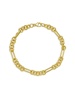 14K Yellow Gold Round & Paperclip Link Bracelet