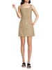 Button Front Linen Mini Dress