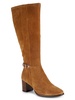 Karla 58MM Stacked Heel Suede Knee Boots