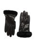 Shearling-Trim Leather Gloves
