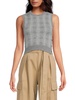 Plaid Cashmere Crop Top