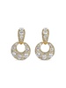 Luxe Sparkly 18K Goldplated & Cubic Zirconia Drop Earrings