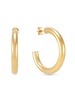14K Yellow Gold Tube Hoop Earrings