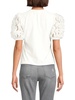 Wave Knit Puff Sleeve Top