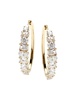 Mesmerize Deco 18K Goldplated Brass & Crystal Oval Hoop Earrings