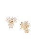 18K Goldplated & Cubic Zirconia Wild Flower Cluster Earrings