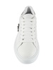 Snake-Embossed Low Top Leather Sneakers