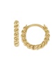 14K Goldplated Sterling Silver Huggie Earrings