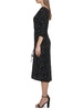 Velvet Burnout Midi Sheath Dress