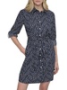 Long Sleeve Collared Mini Shirtdress