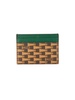 Pennant Print Leather Card Case