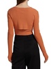 Cropped Ribbed Knit Sweater
