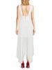 Adrianna Pleated Asymmetric Maxi Dress