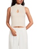 Ribbed Keyhole Crop Top