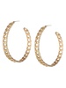 The Luxe Collection Goldtone Link Hoop Earrings