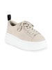 Leather Low Top Platform Sneakers