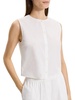 Sleeveless Cotton-Blend Crop Shell Top