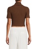 Anne Ribbed Turtleneck Crop Top