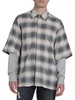 Plaid Cotton-Blend Long-Sleeve Shirt