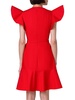 Cotton-Blend Belted Short-Sleeve Mini-Dress