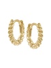14K Goldplated Sterling Silver Huggie Earrings