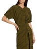 Textured Stripe Asymmetric Dress