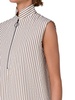 Pinstripe Zip-Front Blouse