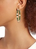 Leah 18K Goldplated & Cubic Zirconia Statement Hoop Earrings