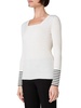 Square-Neck Rib-Knit Wool Top
