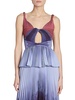 Minoa Cut-Out Satin Peplum Top