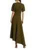 Textured Stripe Asymmetric Dress