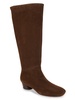 Ramona Suede Block Heel Calf Boots
