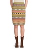Striped Wool Blend Mini Skirt