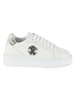 Snake-Embossed Low Top Leather Sneakers